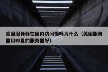 美国服务器在国内访问慢吗为什么（美国服务器用哪里的服务器好）