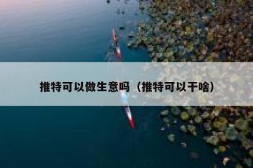 推特可以做生意吗（推特可以干啥）