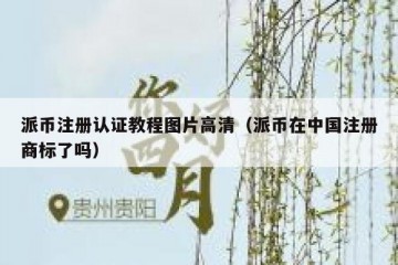 派币注册认证教程图片高清（派币在中国注册商标了吗）