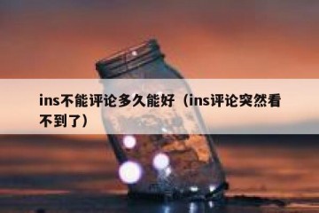 ins不能评论多久能好（ins评论突然看不到了）