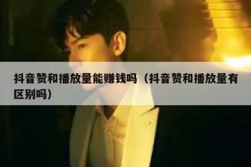抖音赞和播放量能赚钱吗（抖音赞和播放量有区别吗）