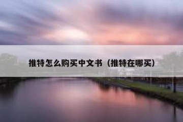 推特怎么购买中文书（推特在哪买）
