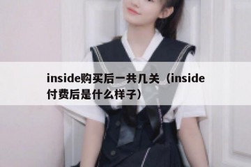 inside购买后一共几关（inside付费后是什么样子）