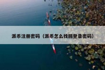 派币注册密码（派币怎么找回登录密码）