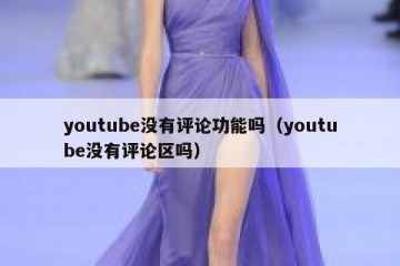 youtube没有评论功能吗（youtube没有评论区吗）