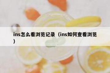 ins怎么看浏览记录（ins如何查看浏览）