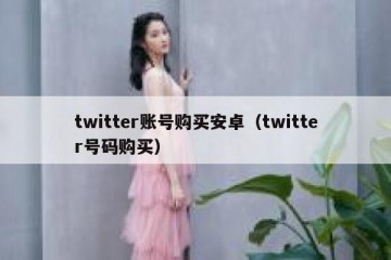 twitter账号购买安卓（twitter号码购买）