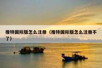 推特国际版怎么注册（推特国际版怎么注册不了）