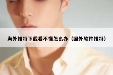 海外推特下载看不懂怎么办（国外软件推特）