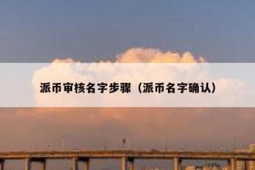 派币审核名字步骤（派币名字确认）