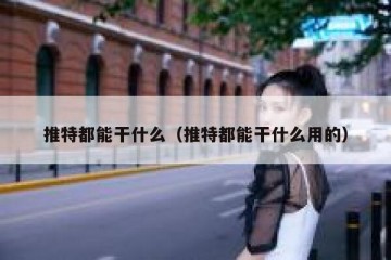 推特都能干什么（推特都能干什么用的）