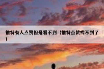 推特有人点赞但是看不到（推特点赞找不到了）