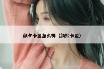 颜夕卡盟怎么样（颜熙卡盟）