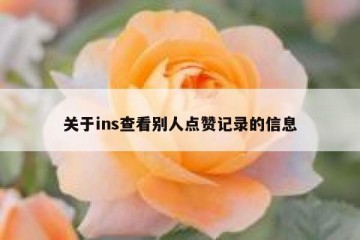 关于ins查看别人点赞记录的信息
