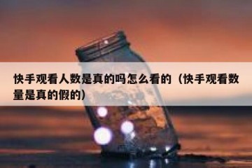 快手观看人数是真的吗怎么看的（快手观看数量是真的假的）