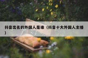 抖音出名的外国人是谁（抖音十大外国人主播）