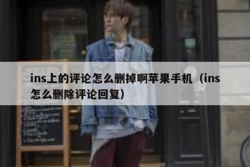 ins上的评论怎么删掉啊苹果手机（ins怎么删除评论回复）