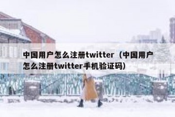 中国用户怎么注册twitter（中国用户怎么注册twitter手机验证码）