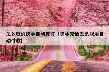 怎么取消快手自动支付（快手充值怎么取消自动付款）