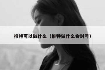 推特可以做什么（推特做什么会封号）
