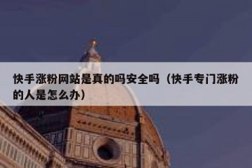 快手涨粉网站是真的吗安全吗（快手专门涨粉的人是怎么办）