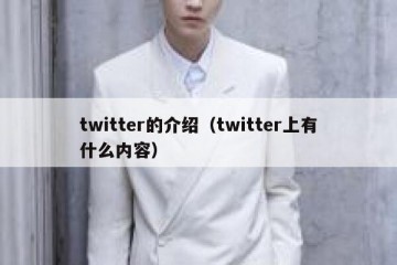 twitter的介绍（twitter上有什么内容）