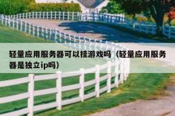 轻量应用服务器可以挂游戏吗（轻量应用服务器是独立ip吗）