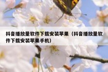 抖音播放量软件下载安装苹果（抖音播放量软件下载安装苹果手机）
