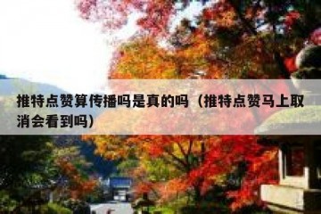推特点赞算传播吗是真的吗（推特点赞马上取消会看到吗）