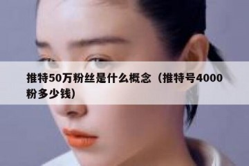 推特50万粉丝是什么概念（推特号4000粉多少钱）