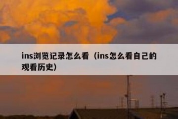 ins浏览记录怎么看（ins怎么看自己的观看历史）