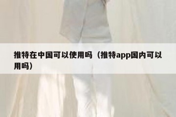 推特在中国可以使用吗（推特app国内可以用吗）