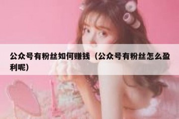 公众号有粉丝如何赚钱（公众号有粉丝怎么盈利呢）