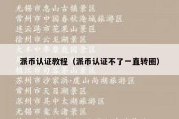 派币认证教程（派币认证不了一直转圈）