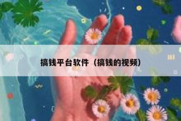 搞钱平台软件（搞钱的视频）