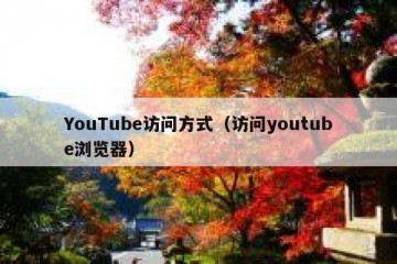 YouTube访问方式（访问youtube浏览器）