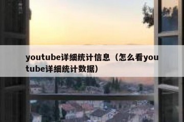 youtube详细统计信息（怎么看youtube详细统计数据）