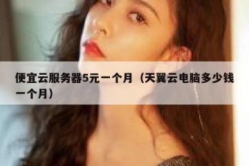 便宜云服务器5元一个月（天翼云电脑多少钱一个月）