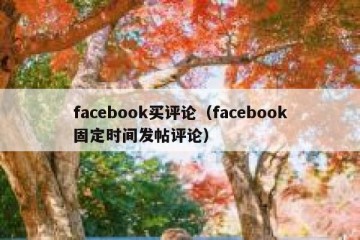 facebook买评论（facebook固定时间发帖评论）
