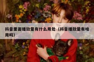 抖音里面播放量有什么用处（抖音播放量有啥用吗）