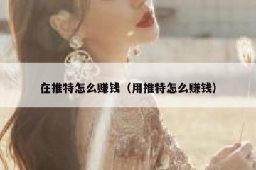 在推特怎么赚钱（用推特怎么赚钱）