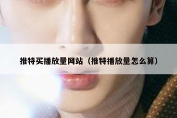 推特买播放量网站（推特播放量怎么算）
