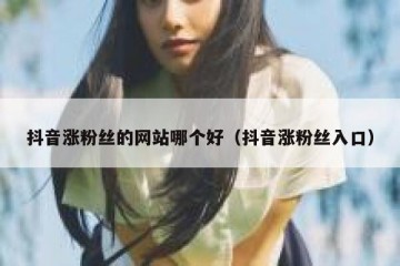 抖音涨粉丝的网站哪个好（抖音涨粉丝入口）