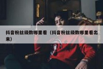 抖音粉丝级数哪里看（抖音粉丝级数哪里看出来）