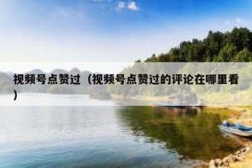 视频号点赞过（视频号点赞过的评论在哪里看）