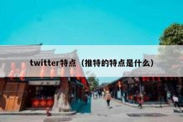 twitter特点（推特的特点是什么）