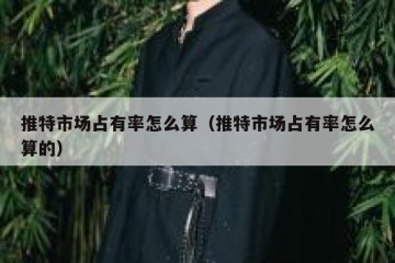 推特市场占有率怎么算（推特市场占有率怎么算的）