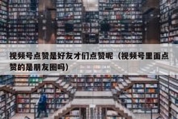 视频号点赞是好友才们点赞呢（视频号里面点赞的是朋友圈吗）