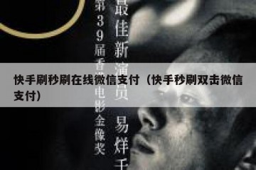快手刷秒刷在线微信支付（快手秒刷双击微信支付）