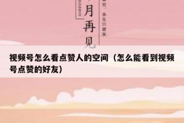 视频号怎么看点赞人的空间（怎么能看到视频号点赞的好友）